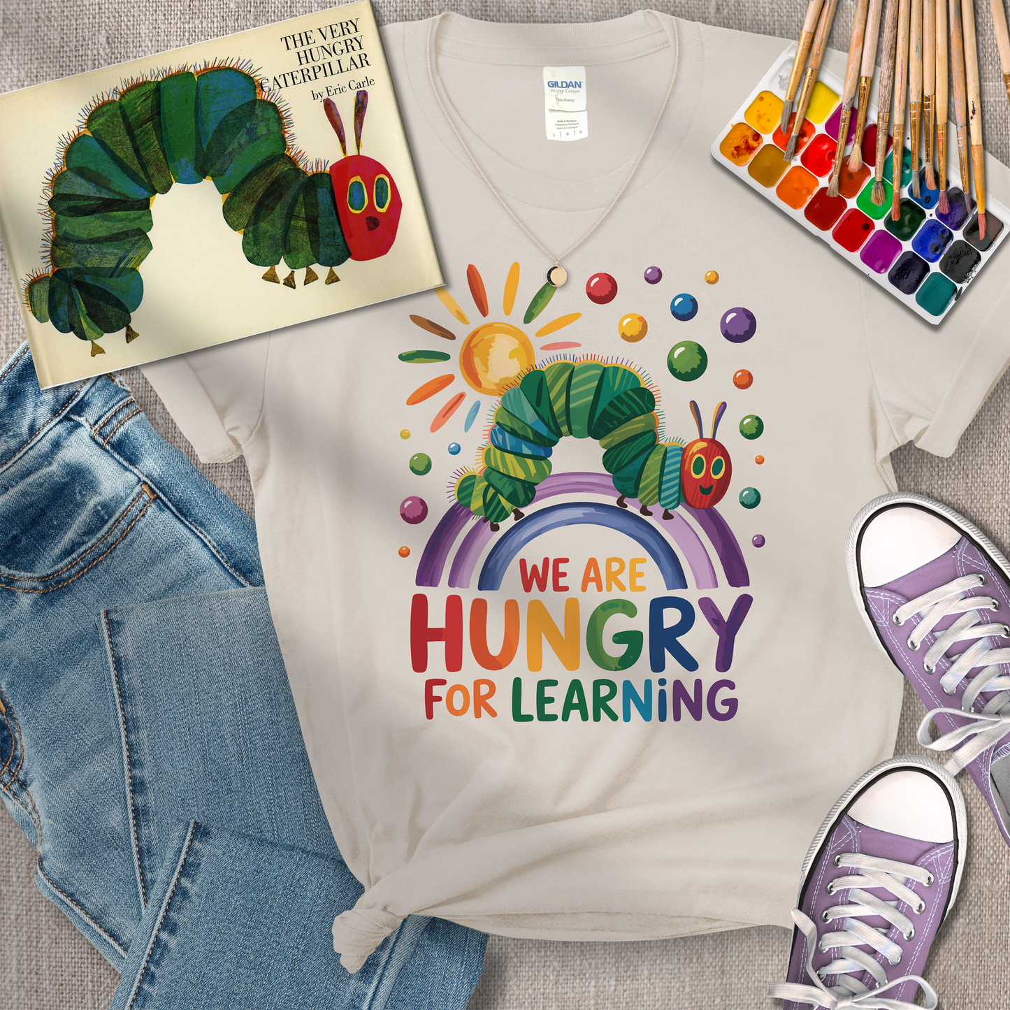 Hungry for Learning Tee (The Hungry Caterpillar Inspired)