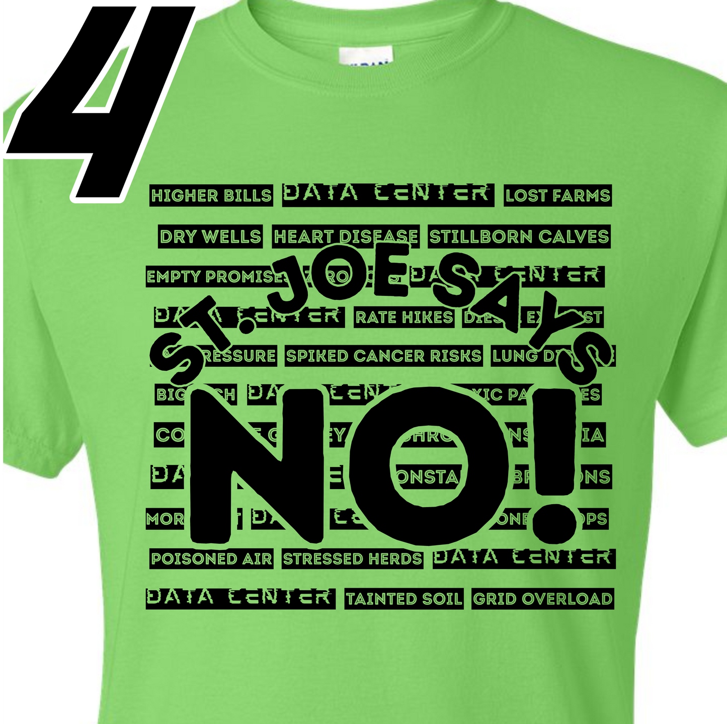 *PRE-ORDER* "St. Joe Says No" NO DATA CENTER/Labels/Green
