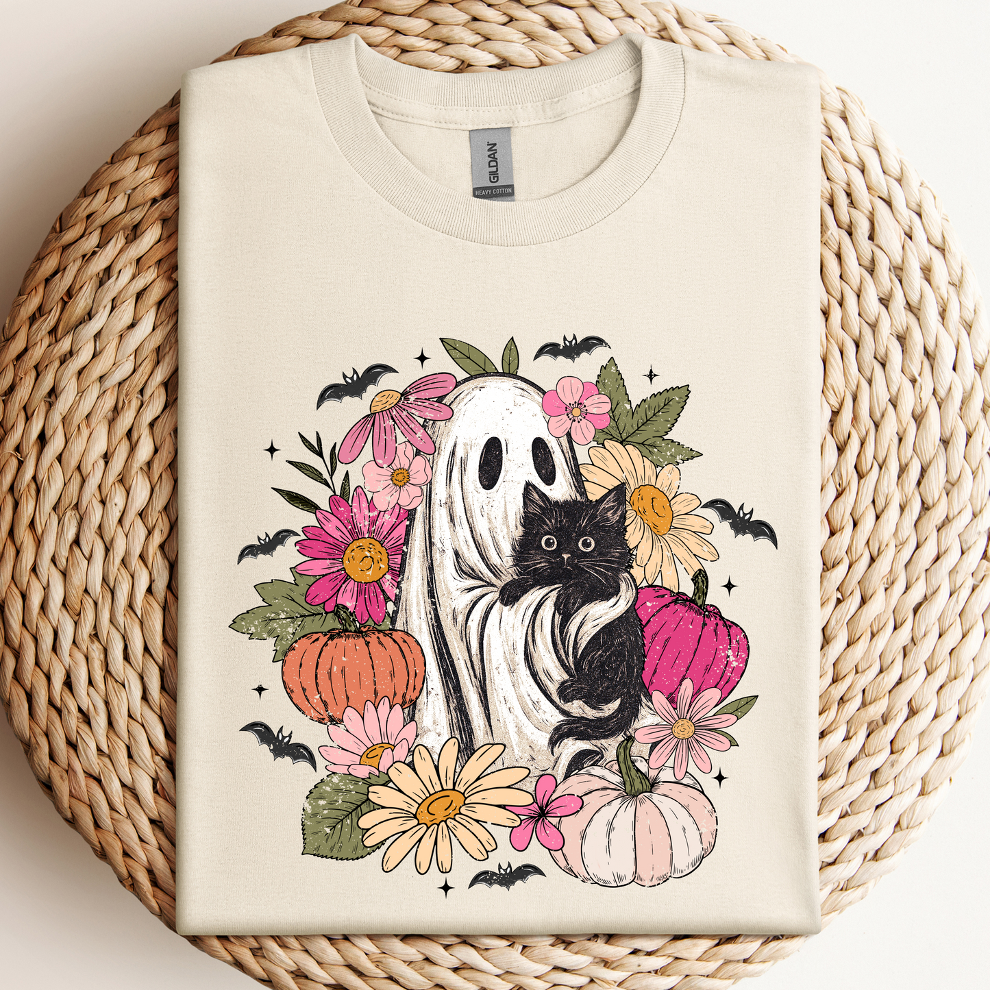 Ghost and Black Cat Fall Tee