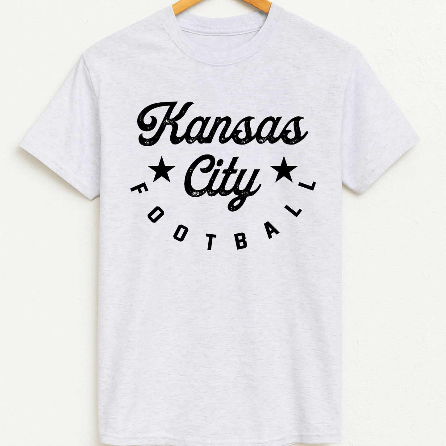 Kansas City Football Basic Black Tee/Crew