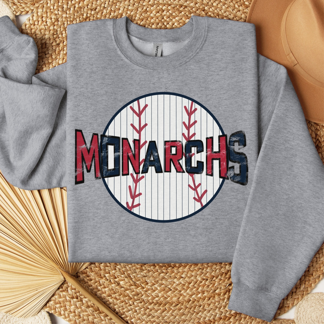 Monarchs Baseball Pinstripe Tee&Crew | HarlieJane’s Graphic Habit ✦ JZBL Exclusive