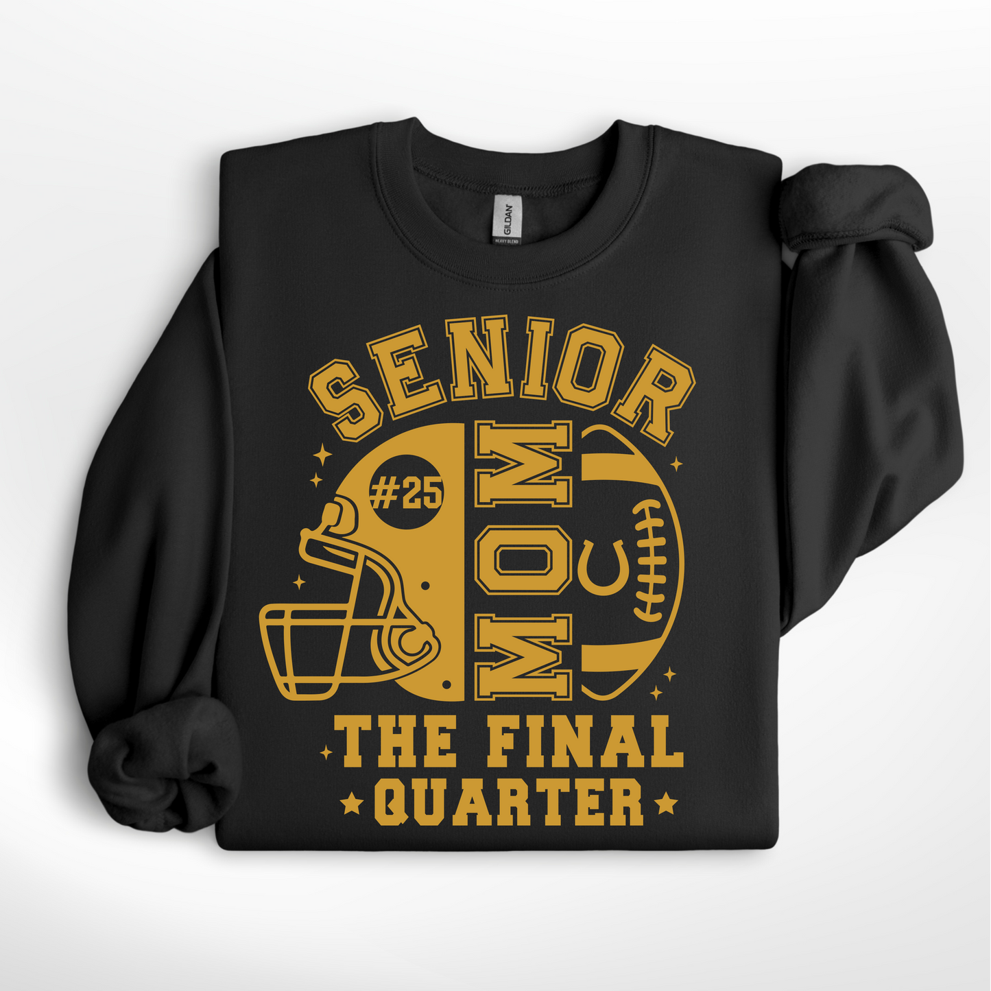 Senior Mom Football Personalized Crewneck Sweatshirt