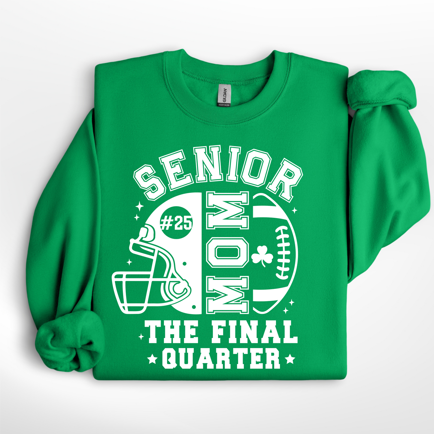 Senior Mom Football Personalized Crewneck Sweatshirt