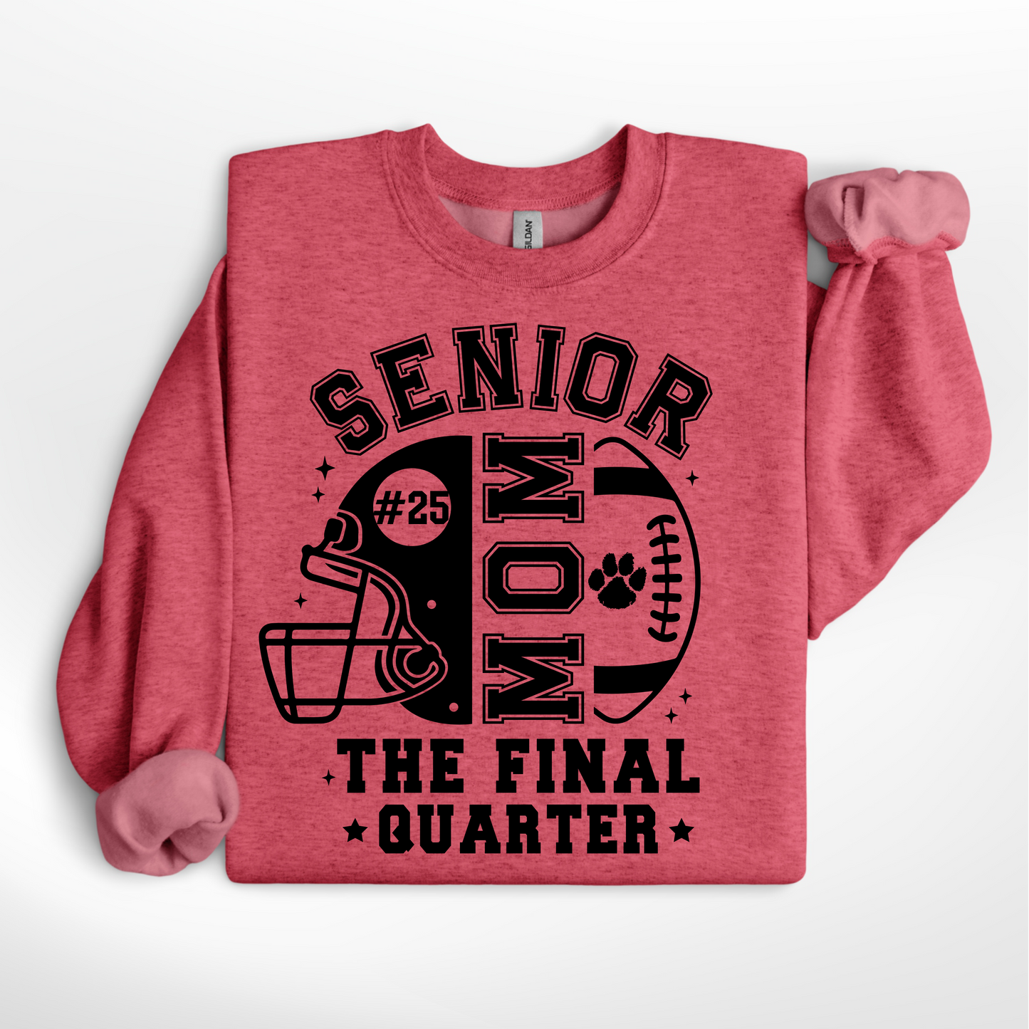 Senior Mom Football Personalized Crewneck Sweatshirt
