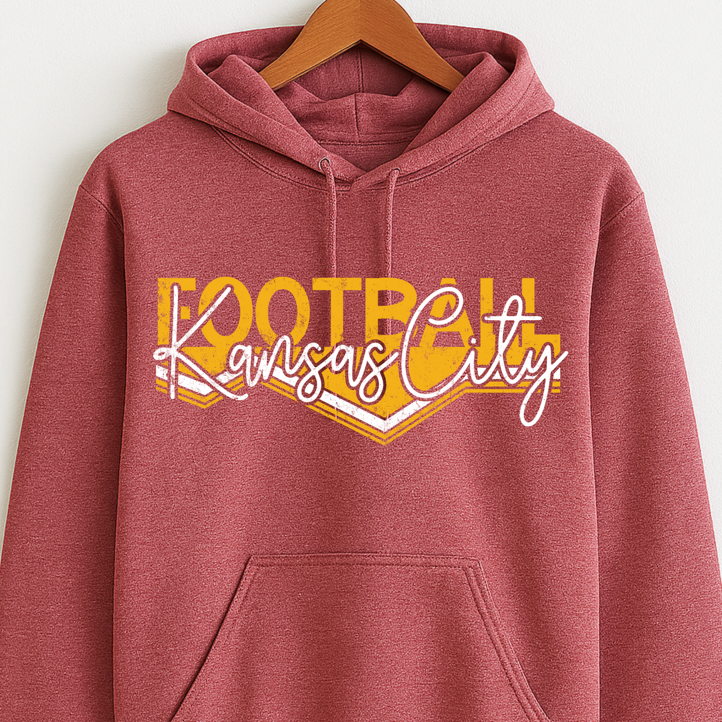 Football Kansas City Distressed Tee/Crew/Hoodie