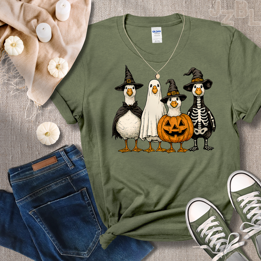 Silly Halloween Goose Tee
