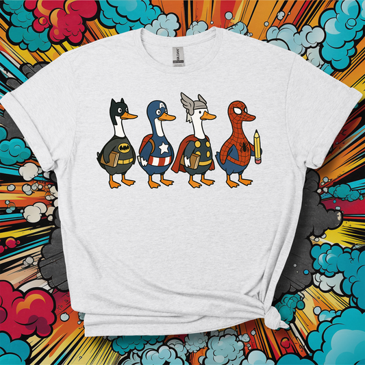 Super Hero Silly Goose Teachers Tee (Marvel Inspired)