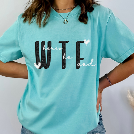 WTF Where's the Food *Comfort Colors* Tee HarlieJane’s Graphic Habit ✦ JZBL Exclusive