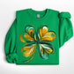 Brushed Gold and Green Clover