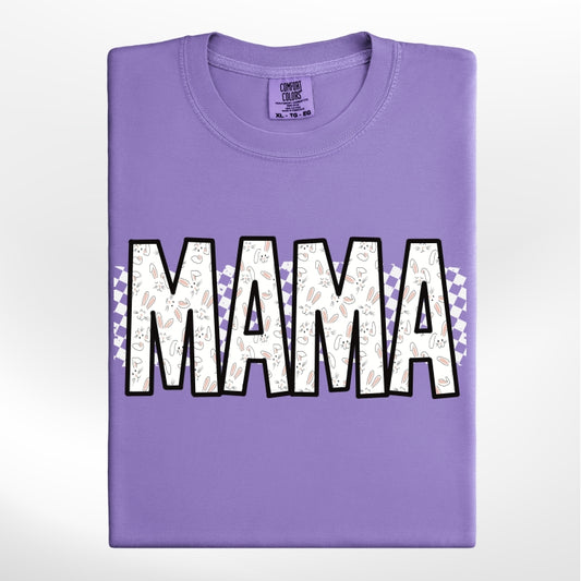 Mama Easter Bunny Purple Comfort Colors Tee | HarlieJane’s Graphic Habit ✦ JZBL Exclusive