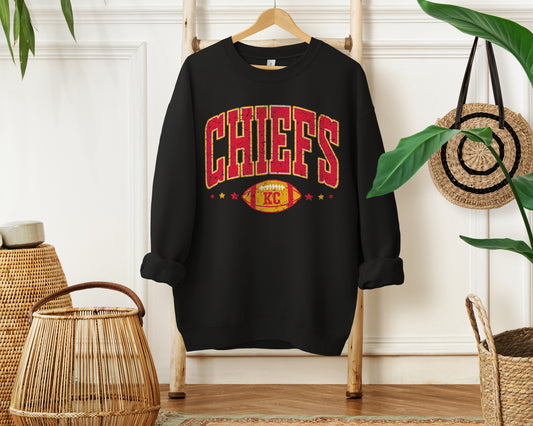 Chiefs Retro Grunge Crewneck Sweatshirt