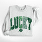 Faux Glitter Lucky Crew/Tee