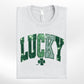Faux Glitter Lucky Crew/Tee