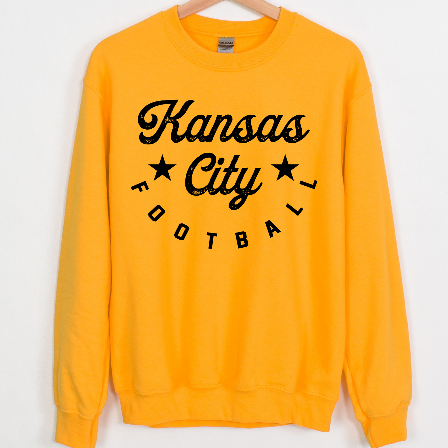 Kansas City Football Basic Black Tee/Crew