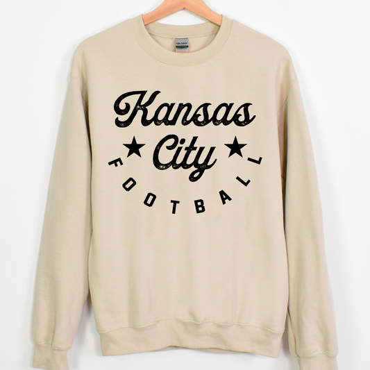Kansas City Football Basic Black Tee/Crew