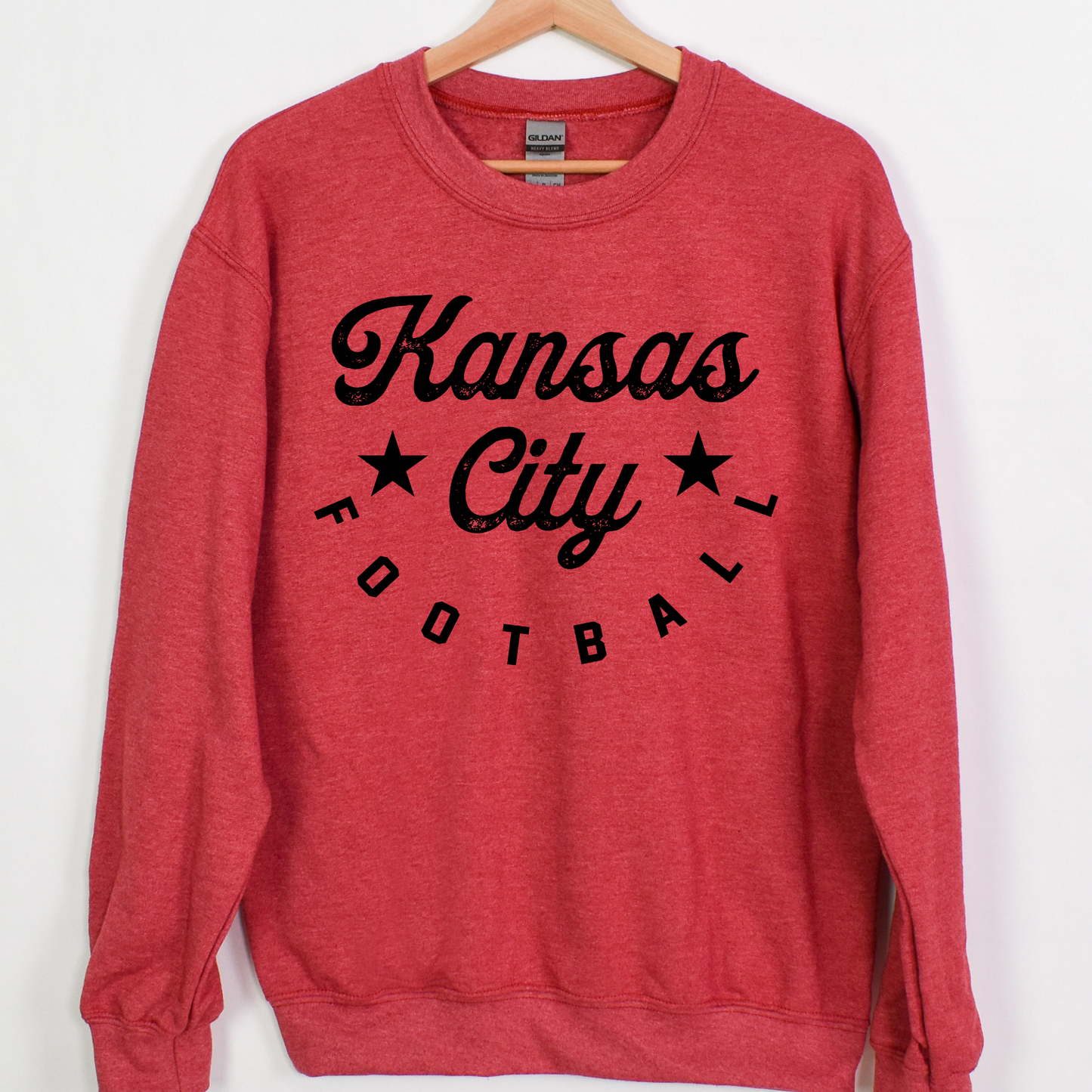 Kansas City Football Basic Black Tee/Crew