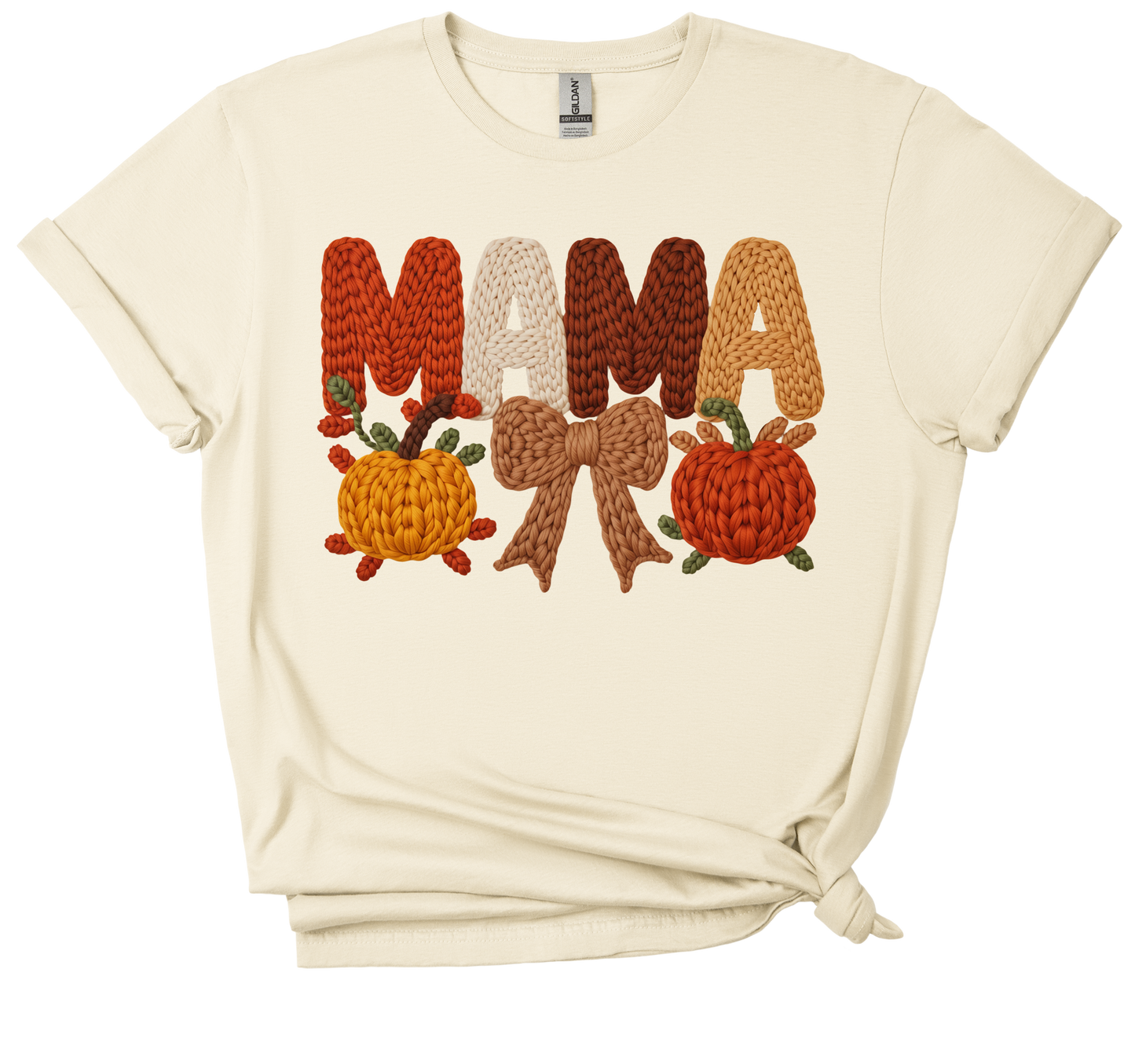 "MAMA" Faux Knit Tee