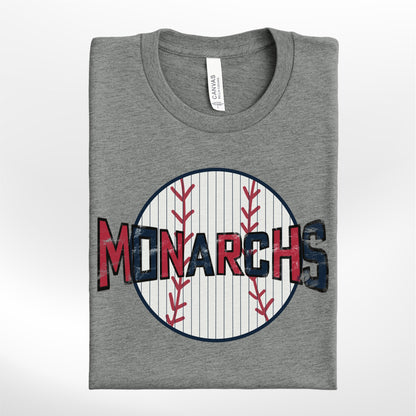 Monarchs Baseball Pinstripe Tee&Crew | HarlieJane’s Graphic Habit ✦ JZBL Exclusive