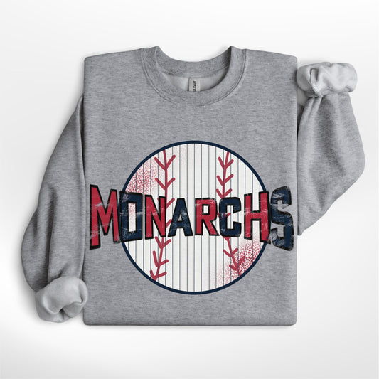 Monarchs Baseball Pinstripe (With Animal Print) Tee&Crew | HarlieJane’s Graphic Habit ✦ JZBL Exclusive