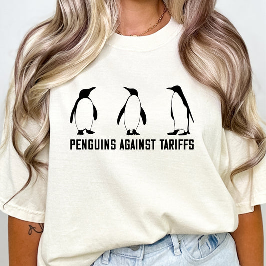 Penguins Against Tariffs *Comfort Colors* Tee | LibBelles - Powered by JZBL
