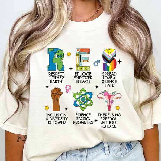 RESIST w/each letter *Comfort Colors* Tee | LibBelles - Powered by JZBL