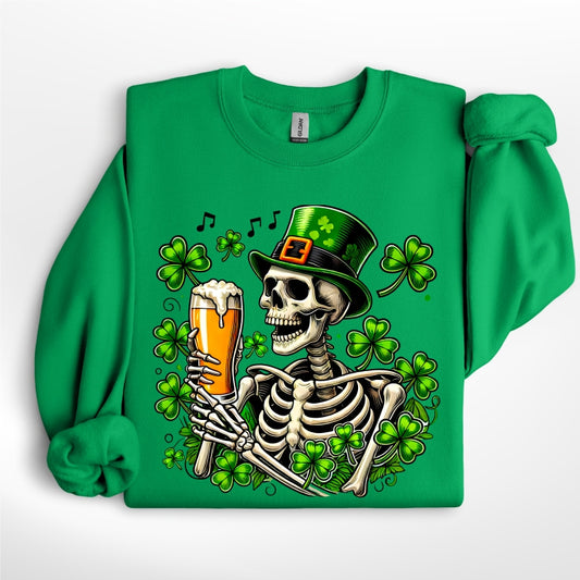 St. Patrick's Day Skelly Crew/Tee