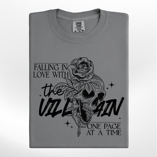 Falling in Love with the Villain, One Page at a Time Tee