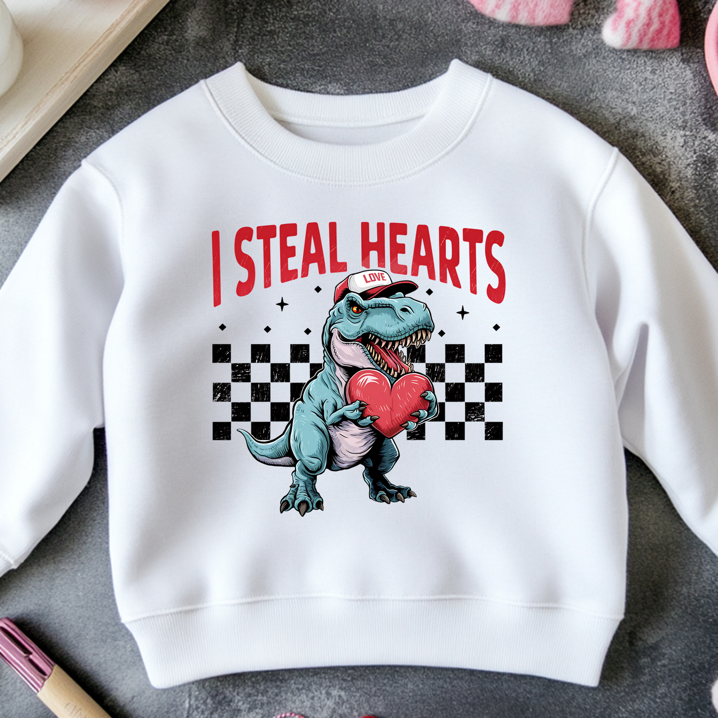 I Steal Hearts Valentine's Day Youth Onesie/Tee/Crew